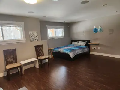 Bright, fully furnished bachelor basement in a high end West Bedford neighborhood. Large windows wit...