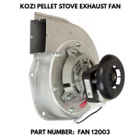 Exhaust/Combustion Fan for a KOZI Pellet Stove