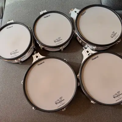 Roland PD100 + PD120 Mesh Snare / Tom Drum Pads Electronic Drums, View more