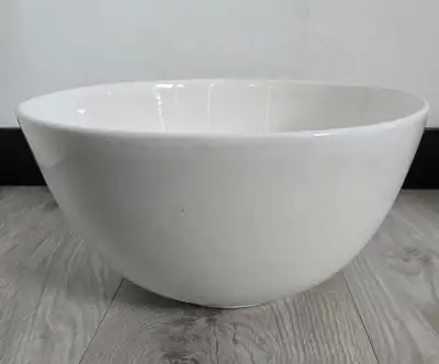 White Ceramic Serving/Decorative Bowl, View more