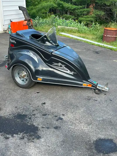 Used Denray Quick Star Motorcycle Trailer This used motorcycle trailer is in good overall condition,...