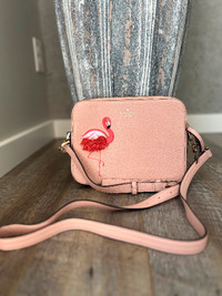 Kate Spade By The Pool Flamingo Crossbody Camera Bag Purse