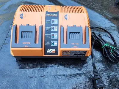 Ridgid Double Bank Rapid Max 12V, 14.4V & 18V Battery Charger, View more