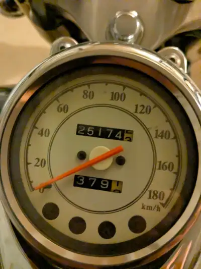 Yamaha V-star classic. Low kms. Not on road. But perfect working order. Battery is out of it, but fu...