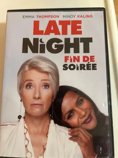 Late night Fin de soirée 2019 Film DVD Bilingue : anglais et français. À vendre 4$. Shipping 4$.,