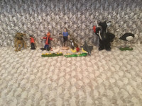 Small figures and animals