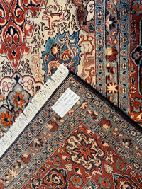 Vintage 10'x7' Prersian Handmade Wool Rug Mashad