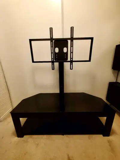 Black Glass TV Stand with Mount, View more
