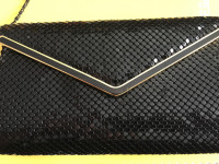 Vintage Black Mesh Clutch from the 1990's