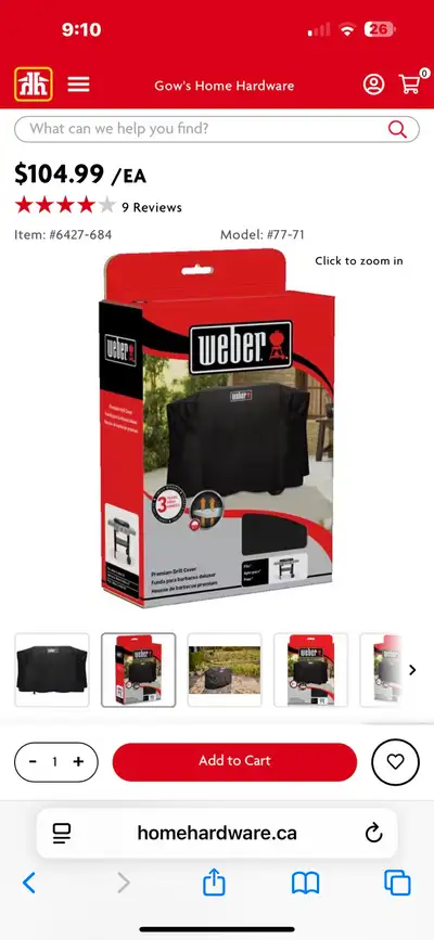 Barbecue cover Weber Slate 28”, View more