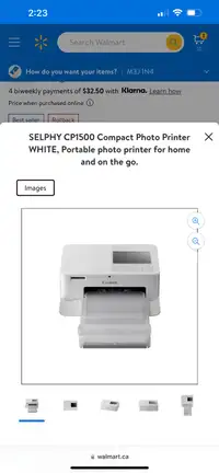 SELPHY cp1500 canon photo printer