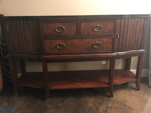 Console table with stone top in TV Tables & Entertainment Units in Calgary