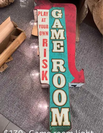 Add a vintage-inspired touch to your game room with this double-sided marquee LED sign, perfect for...