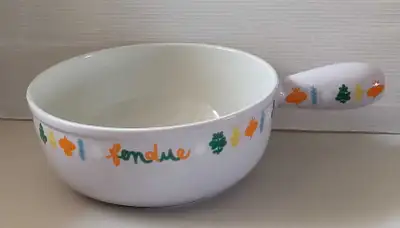 Vintage Le Creuset France Enamel Cast Iron Fondue Pot, View more