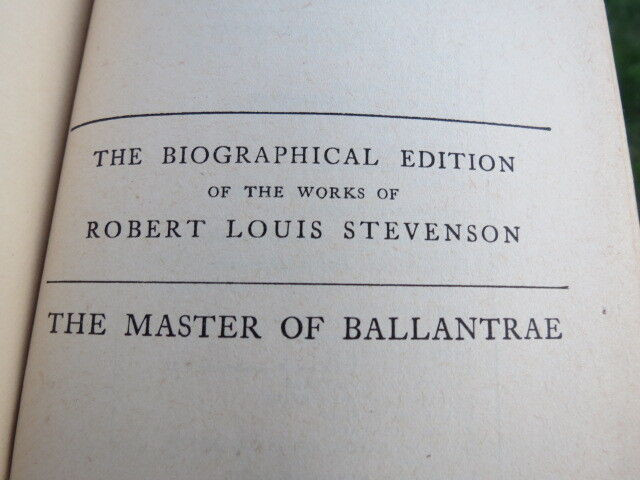 Robert Louis Stevenson- Master of the Ballantrae Book in Arts & Collectibles in Brantford - Image 3