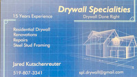 Drywall/Tradesman available