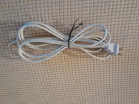 6 feet White Lamp Wire With White Plug