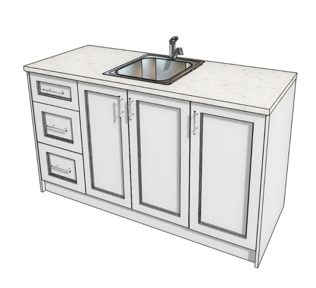 60 Inch Kitchen Island with 15 inch drawers and sink cabinet in Cabinets & Countertops in Markham / York Region