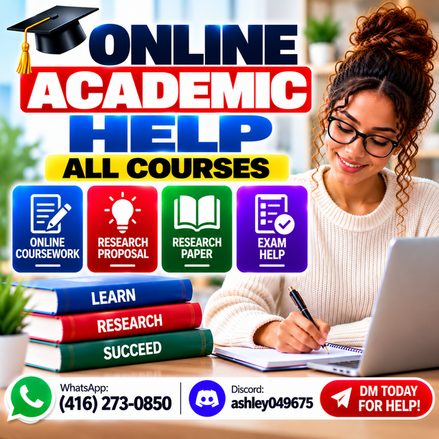 ONLINE COURSEWORK, RESEARCH PROPOSAL, RESEARCH PAPER, EXAM HELP