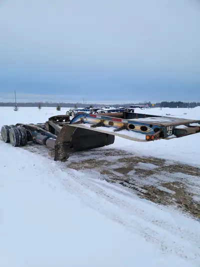 Available for Rent - 40 wheel Oilfield Low Pro Trailer Fresh CVIP on both Ready to work 16 wheel Jee...