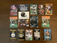 NFL POCKET SCHEDULES (15) various  teams &years