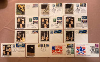 1977-1980, Thirteen First Day Issue American Stamp Card’s 