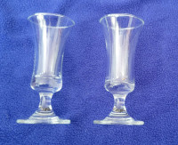 SET OF 2 TINY CRYSTAL LIQUEUR / SHERRY GLASSES