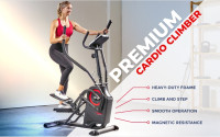Sunny Health & Fitness Premium Cardio Climber Stepping Elliptica