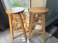 Bar stools 24” countertop height solid wood