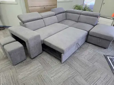 ✔ Converts into a bed ✔ Hidden storage compartment ✔ Adjustable headrests for comfort ✔ Includes 2 m...