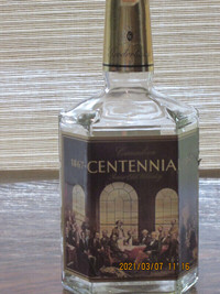 Gooderham & Worts Canadian Centennial Whiskey empty bottle 1967