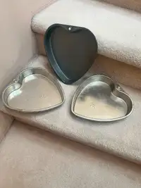 Heart-shaped Cake Pans, 9” for $12 each of 3 for $30