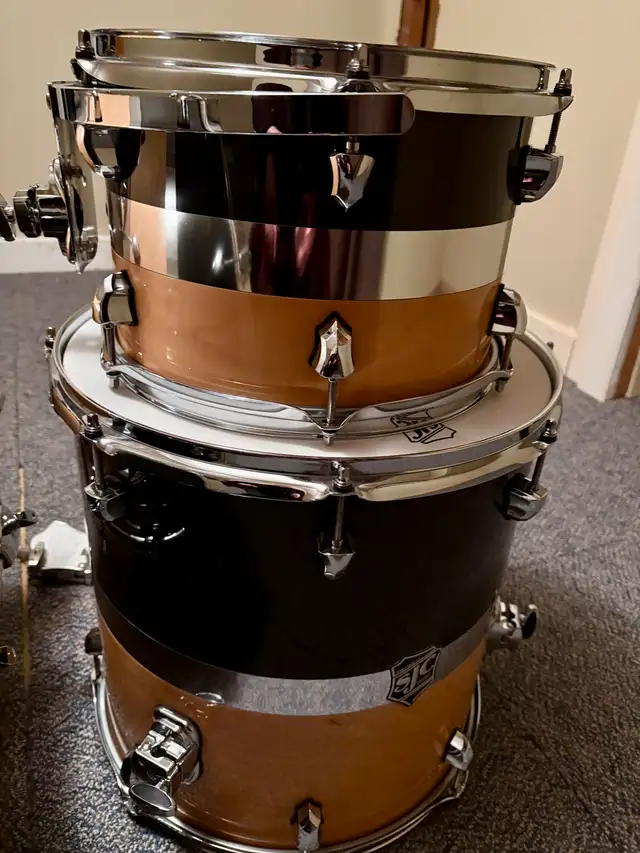 SJC Drums Paramount - Tuxedo Stripe 3-piece Shell Pack Mint!62863275719682123