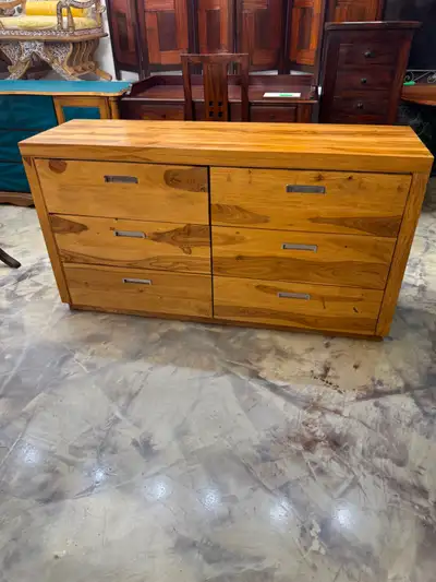 ✅Commode 6 tiroirs bois de rose massif, Bureau linge , dresser, View more