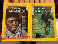 Two Vintage National Geographic Magazines