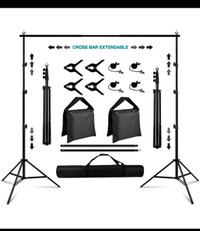 Backdrop Stand 8.5×10ft, Adjustable Photography Background 