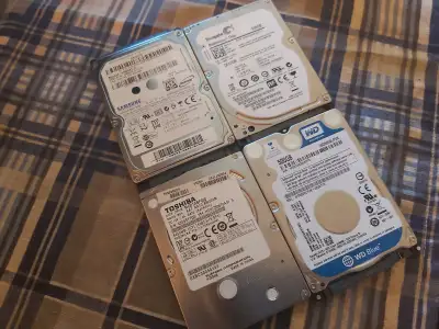Four used laptop hard drives All have been tested. Ideal for upg, View more