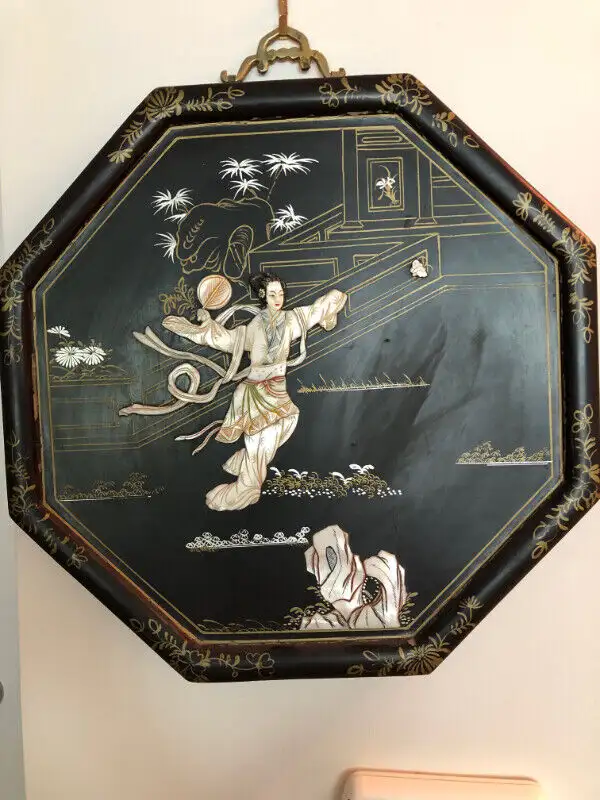 ca. 1952 Chinese  Export to USSR Mother-of-Pearl Octagon Plaque in Arts & Collectibles in City of Toronto - Image 3