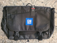 NOS Vintage GM General Motors Messenger Bag Black 90s 1990s