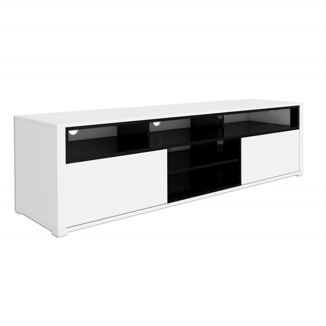 Evoque Large White & Black  TV Stand - Support TV's up to 80" in TV Tables & Entertainment Units in Richmond - Image 3
