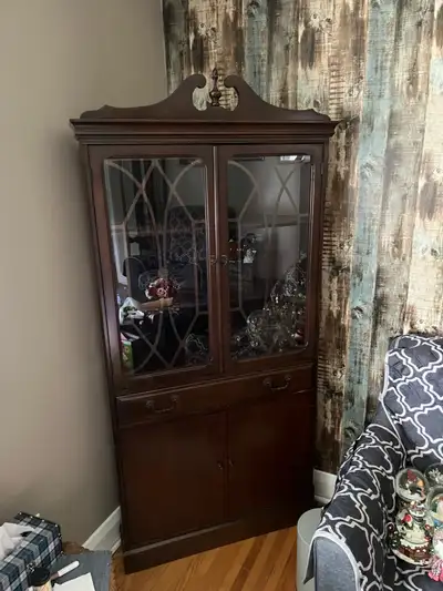 Antique corner cabinet , View more