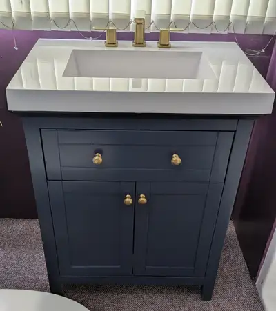 Chatham Vanity & Top Set NOW: $1200 Regular: $3177 Vanity: 30x21.5x35 Tilt-out Drawer Two Door Shelf...