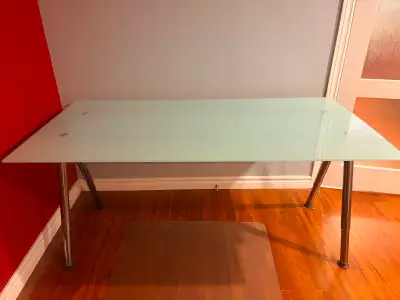 Desk with glass top, View more