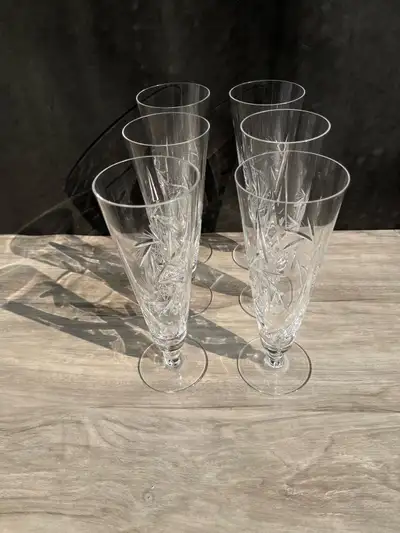Bohemia Pinwheel Crystal Pilsner/Champagne Glasses, View more