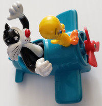 TWEETY & SYLVESTER / PLANE - VINTAGE 1989 - McDONALDS FIGURINES