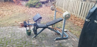 Exercise bench with exessrieas 