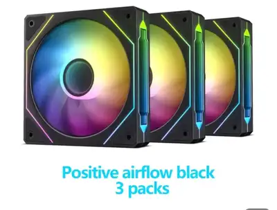 BNIB! 3 Pack 12cm RGB Desktop Tower Fans. 3.7v, View more