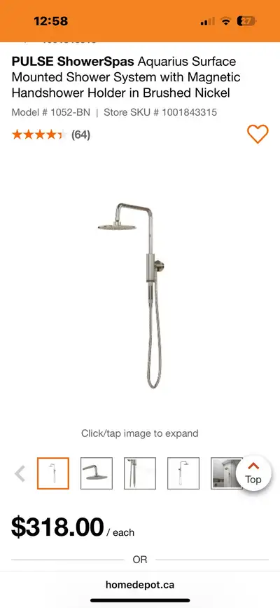 PULSE ShowerSpas Aquarius Surface Mounted Shower Systemy with Ma, View more