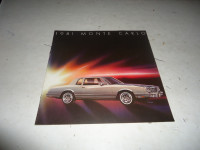 1981 CHEVROLET MONTE CARLO SALES BROCHURE. CAN MAIL IN CANADA