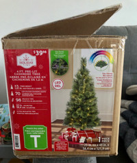 4 ft pre-lit cashmere Christmas tree 